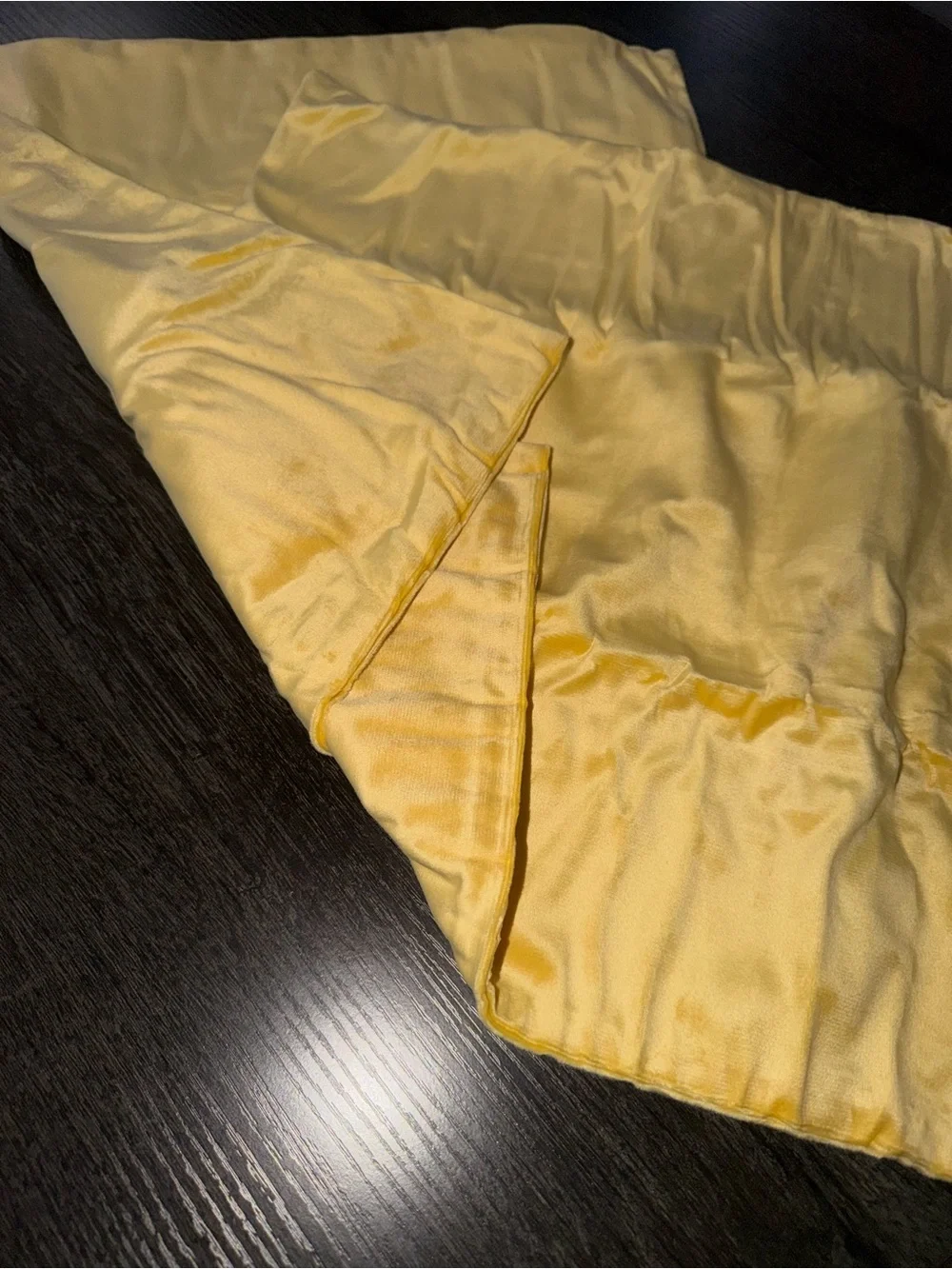 Bright Yellow Velvet Decorative Throw Pillow Covers